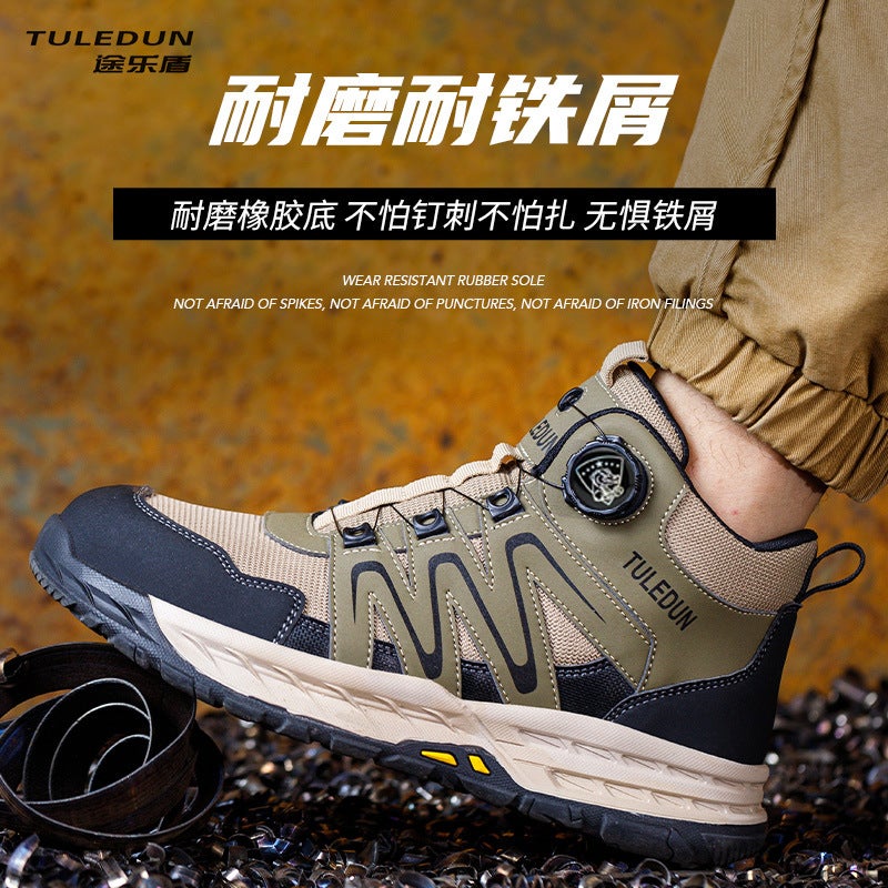 Mesh Fly-Woven Labor Protection Shoes, New Summer Breathable Work Shoes, Safety Protective Shoes, Anti-Smash And Puncture-Proof Labor Protection Shoes - Image 2
